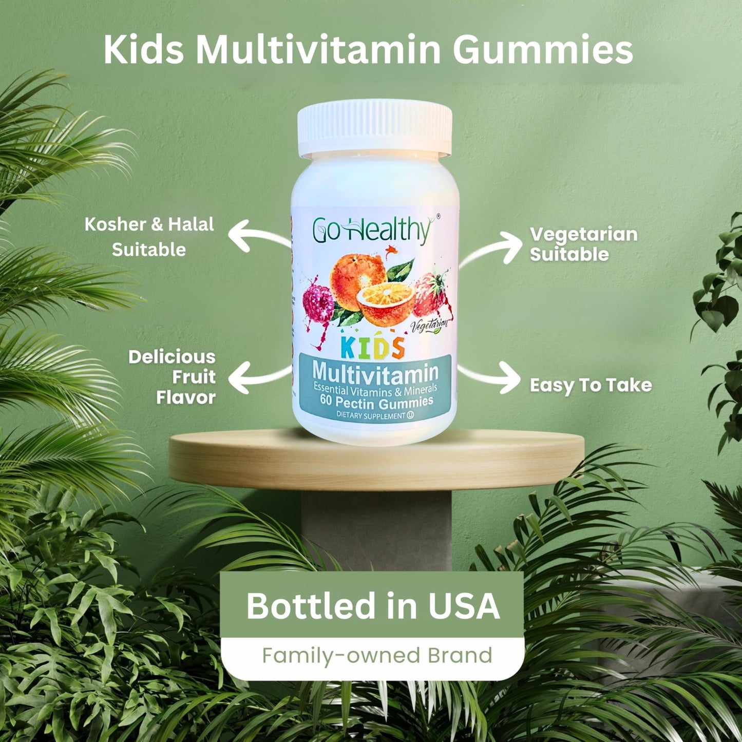 Go Healthy Kids Multivitamin Gummies | Immune Support, Kosher & Halal