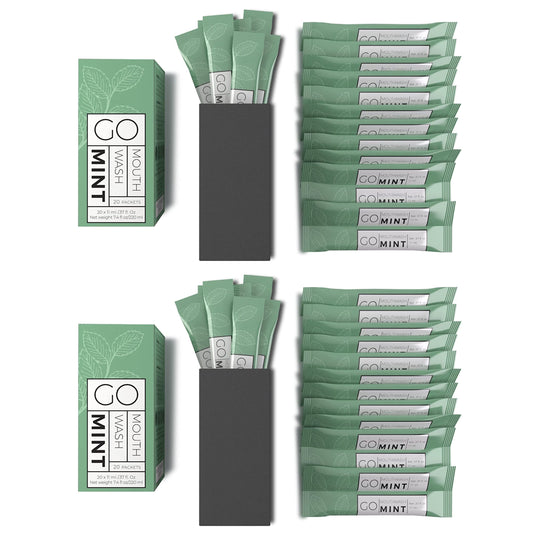 GO Travel Size Mouthwash Packets – TSA Compliant, Alcohol-Free Mini Packs for Fresh Breath & Travel Waste Reduction
