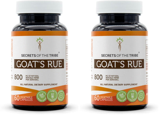 Goat's Rue 60 Capsules (800 mg) – Secrets of the Tribe, Galega officinalis, Pack of 2