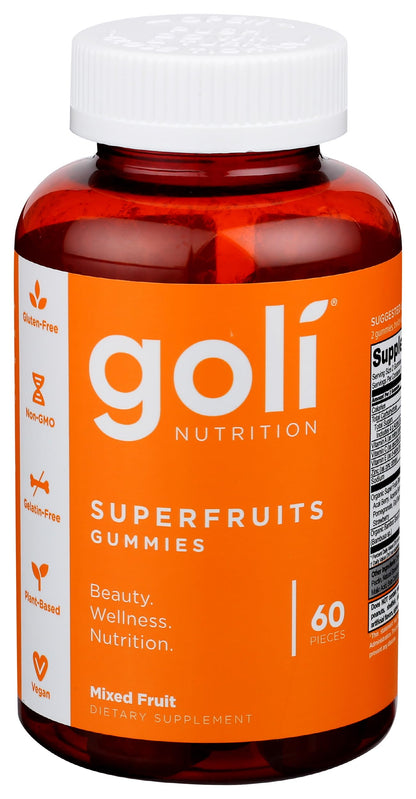 Goli Nutrition Mixed Fruit Superfruits Gummies – 60 CT