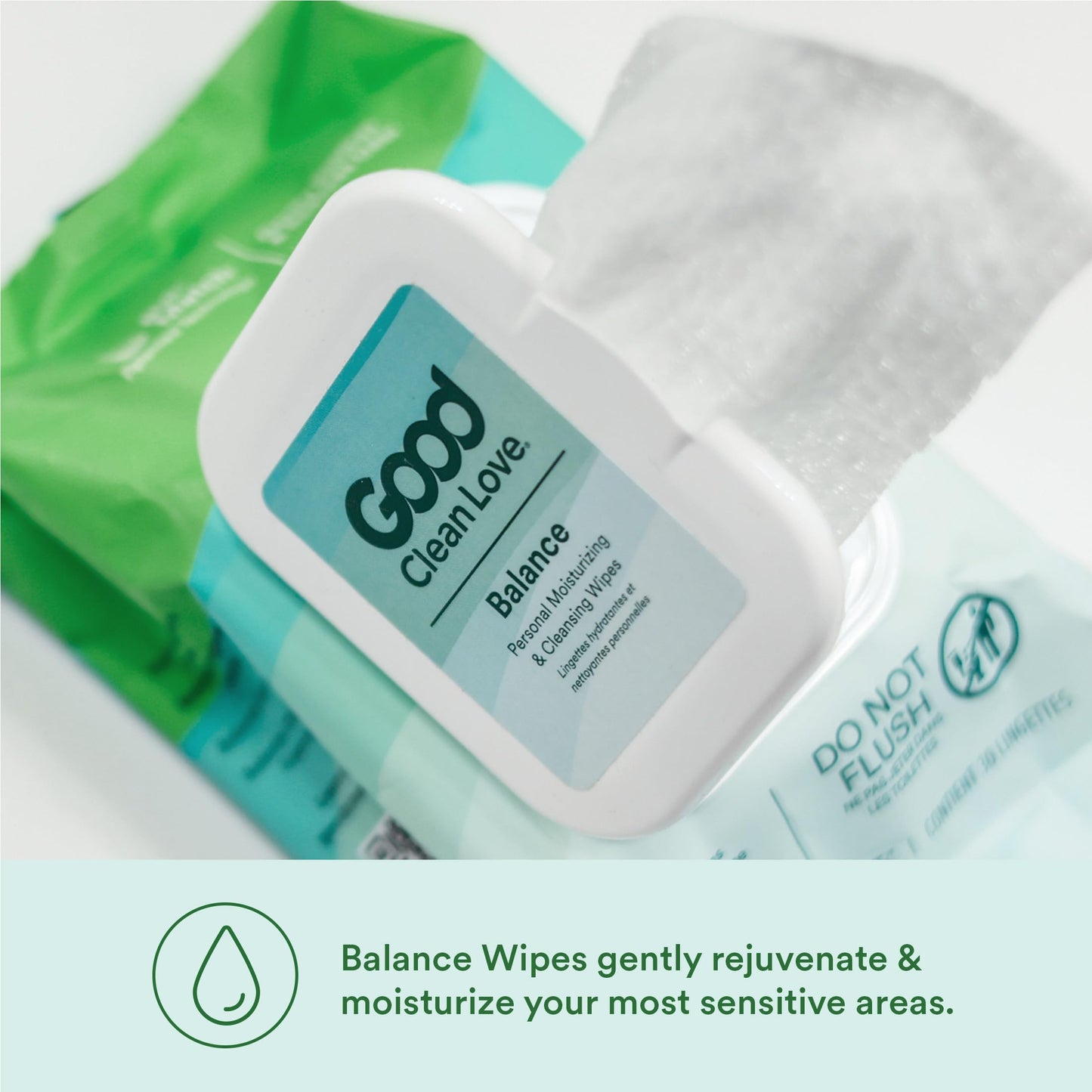 Good Clean Love Balance pH-Balanced Feminine Wipes — Gentle Aloe Moisturizing, 60 Count