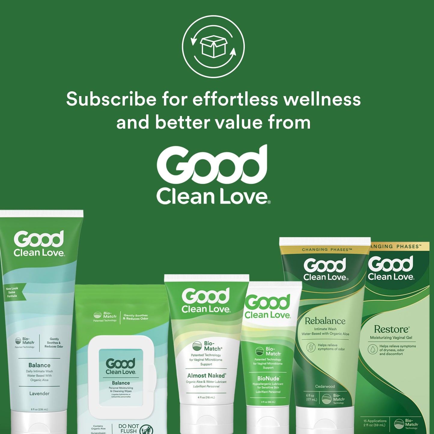Good Clean Love Restore Moisturizing Vaginal Gel – pH-Balanced, Water-Based with Aloe Vera & Lactic Acid (2 oz, 4-Pack)
