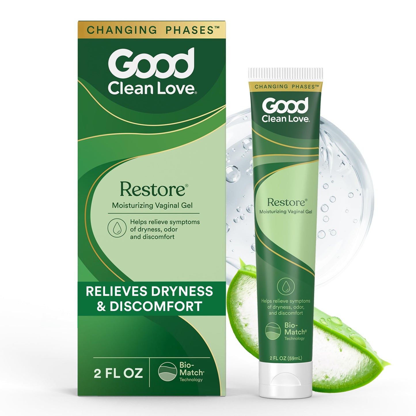 Good Clean Love Restore Moisturizing Vaginal Gel – pH-Balanced, Water-Based Lubricant (2 oz)