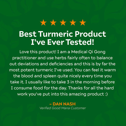 Good Mana Olena Gold Hawaii-Grown Turmeric Supplement - Organic Turmeric Curcumin with Black Pepper - Joint Support & Inflammation Relief - 60 Vegan Capsule
