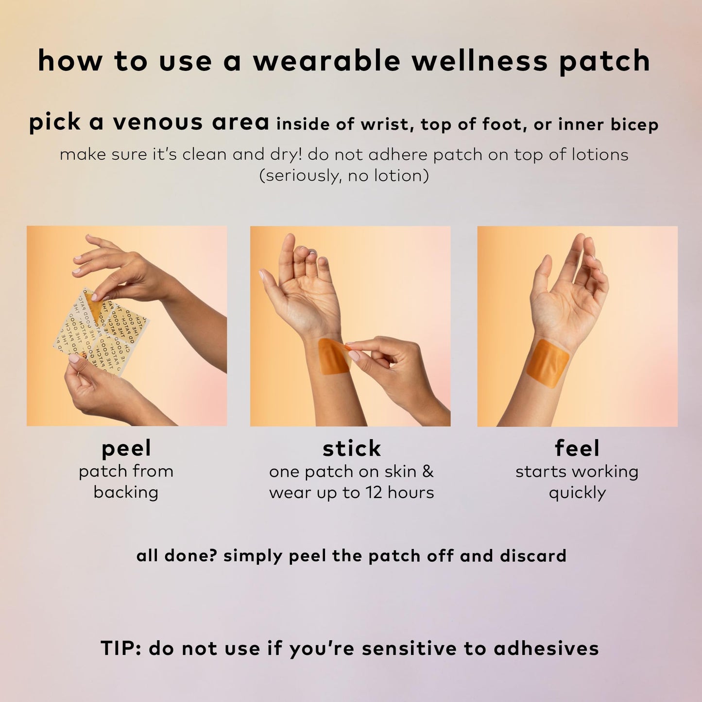 The Good Patch B12 Awake Patch | Caffeine, B12 & Green Tea for Natural Energy (24 Patches)