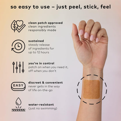 The Good Patch Relax Patches – Unwind & Decompress with Ashwagandha, Ginger Root (16 Patches)