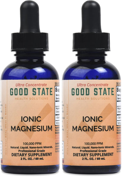 Good State Liquid Ionic Magnesium Ultra Concentrate - 100 Servings per Bottle (Pack of 2)