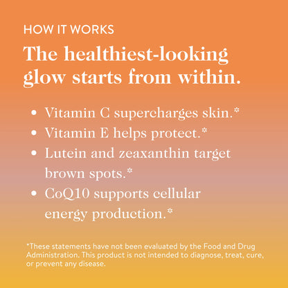 goop Beauty Morning Skin Drink Mix — Vitamin C & E for Radiant Skin, Lemon Verbena & Orange Flavor, 30 Pack