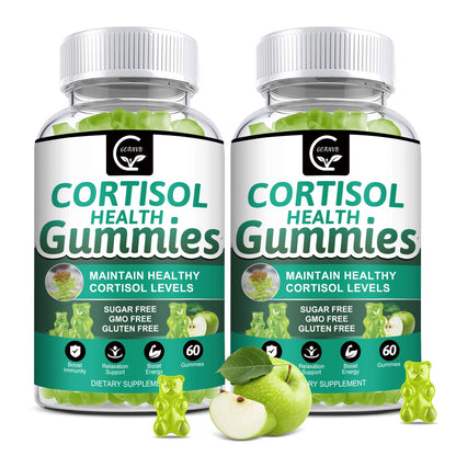 GORNVB Cortisol Gummies 2-Pack – 9-in-1 Stress Support with Magnesium & Ashwagandha