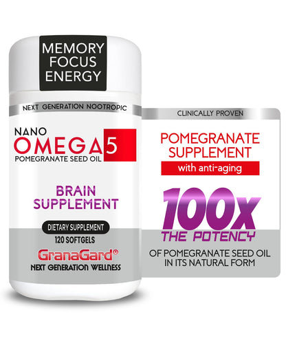 GranaGard Omega 5 – Clinically Proven Brain Support & Anti-Aging (2-Month Supply) – 120ct