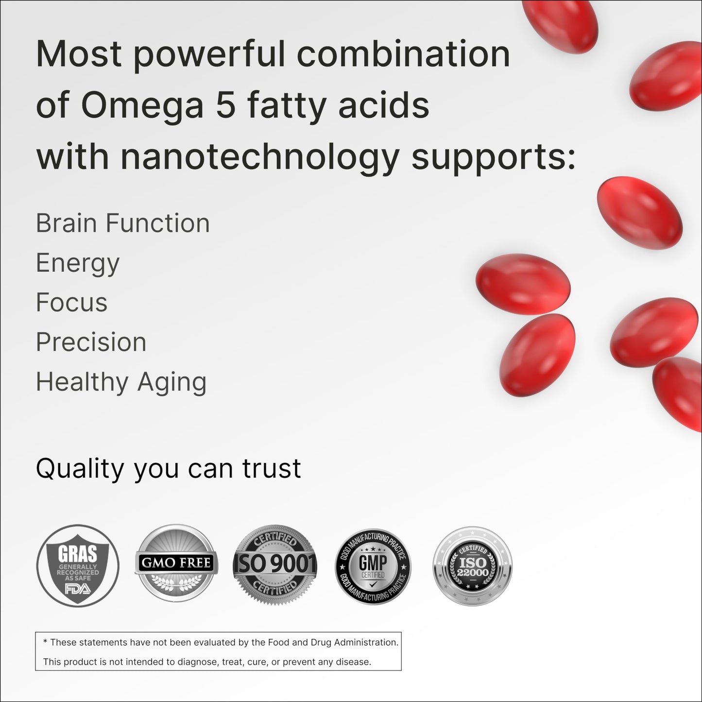 GranaGard Omega 5 – Clinically Proven Brain Support & Anti-Aging (2-Month Supply) – 120ct