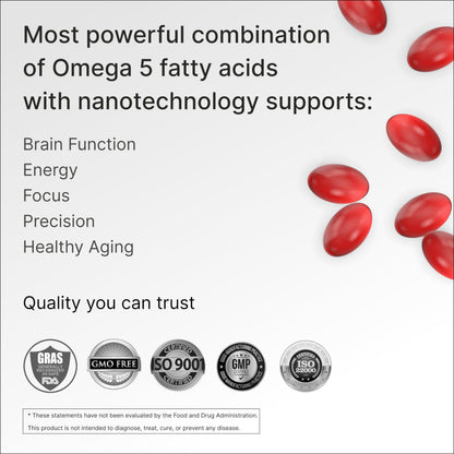 GranaGard Omega 5 – Clinically Proven Brain Support & Anti-Aging (2-Month Supply) – 120ct