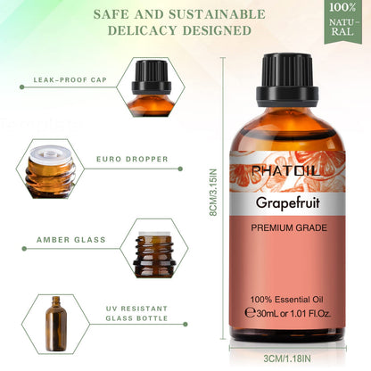 Grapefruit Essential Oil 30ml | PHATOIL Pure Oil for Diffusers & DIY