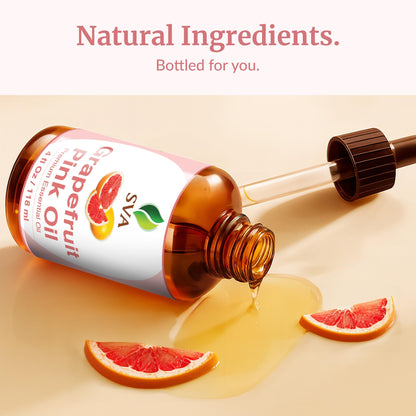 SVA Grapefruit Pink Essential Oil 4oz - 100% Natural, Dropper, Aromatherapy