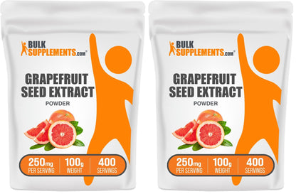 Grapefruit Seed Extract Powder 100g (Pack of 2) – Gluten Free, 250mg per Serving | BulkSupplements