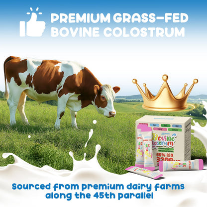 Colostrum Supplement Powder – Grass-Fed Bovine, 60% IgG | Immune, Gut Health & Beauty