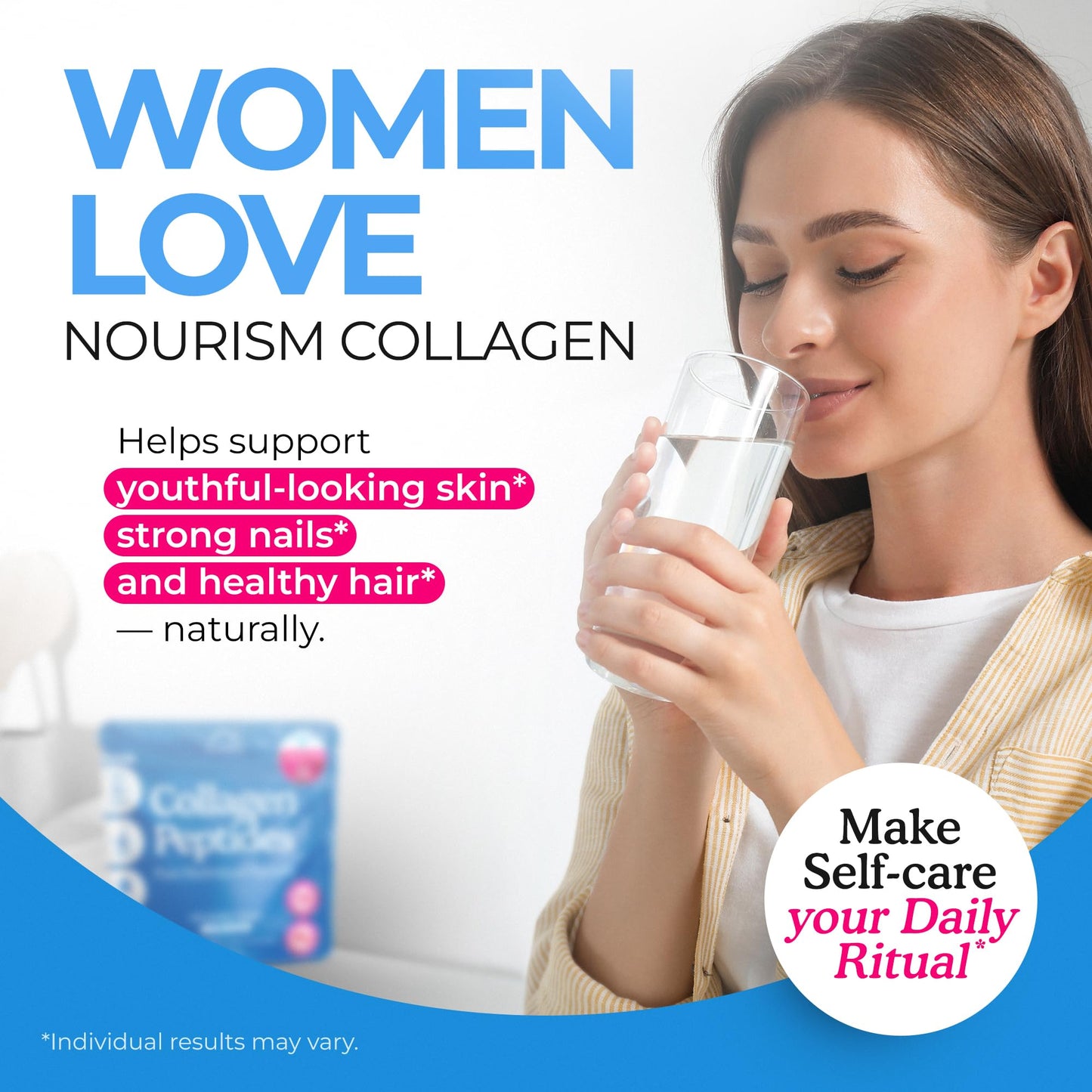 Grass-Fed Collagen Peptides Powder – Type I & III, Unflavored, 9.87 oz