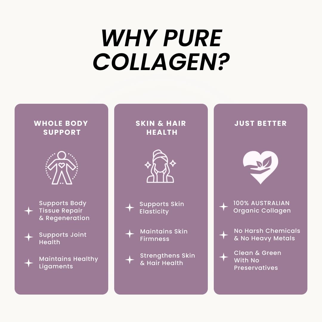 Organic Collagen Australia Pure Collagen & Liver Capsules – 120 Capsules