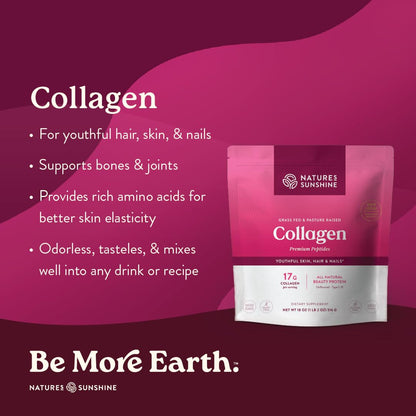 Nature's Sunshine Collagen Powder Type I & III – Grass-Fed, 18 oz