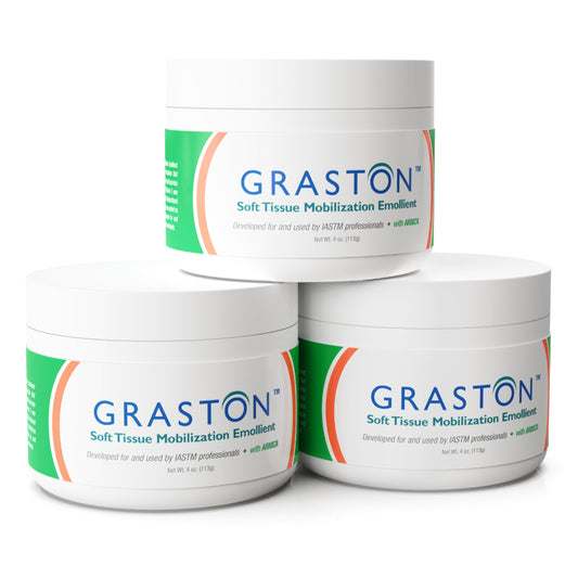 Graston Technique Arnica Soft Tissue Emollient – 4oz Jar Pro-Grade Therapy Cream for IASTM, Massage & Recovery | 3-Pack