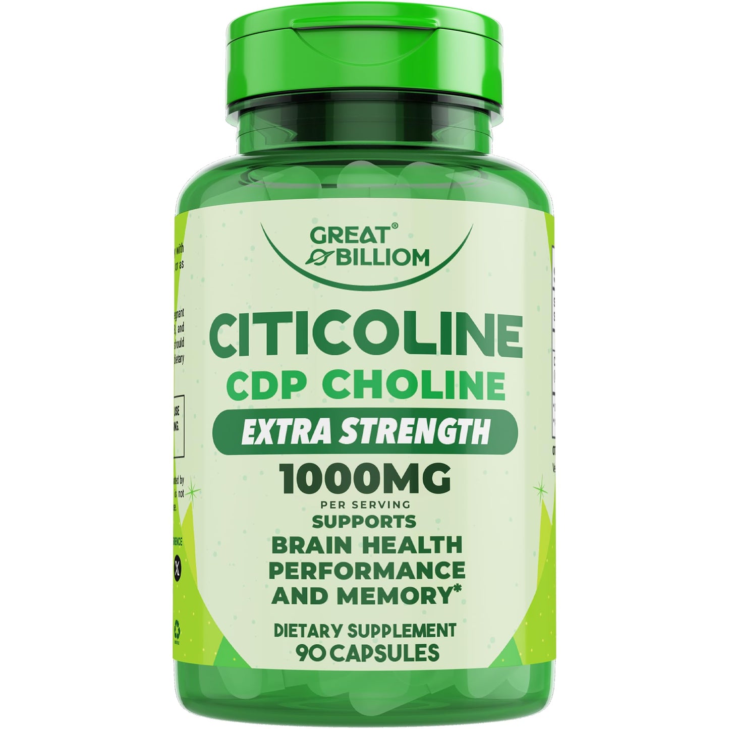 Great Billiom CDP Choline 1000mg - Nootropic Brain Support for Memory & Focus