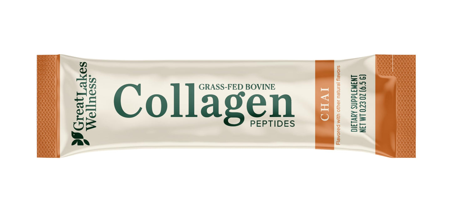 Great Lakes Wellness Collagen Peptides Powder – Skin, Hair, Nails, Joints & Digestion | 12 Sticks