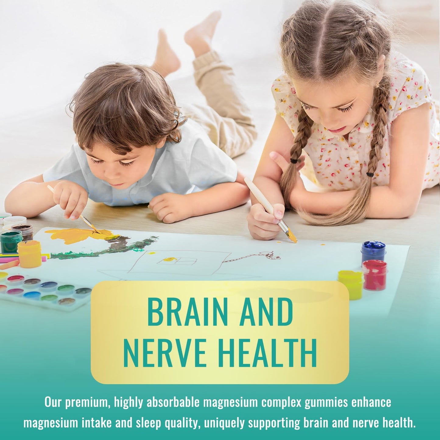 Magnesium Complex Gummies for Kids & Adults | Vegan 60 Gummies - Glycinate, Taurate, Citrate & Malate