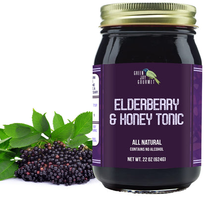 Green Jay Gourmet Elderberry Tonic – All-Natural Immune Support for Kids & Adults (22 oz)