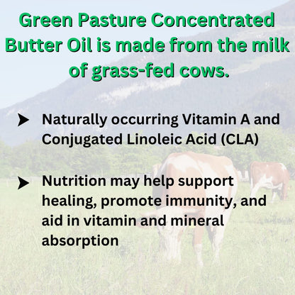 Green Pasture Fermented Cod Liver Oil & Butter Oil Blend - 120 Capsules