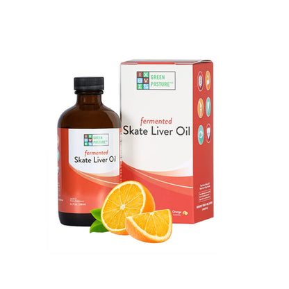 Green Pasture Fermented Skate Liver Oil - Orange | 6.0 fl oz