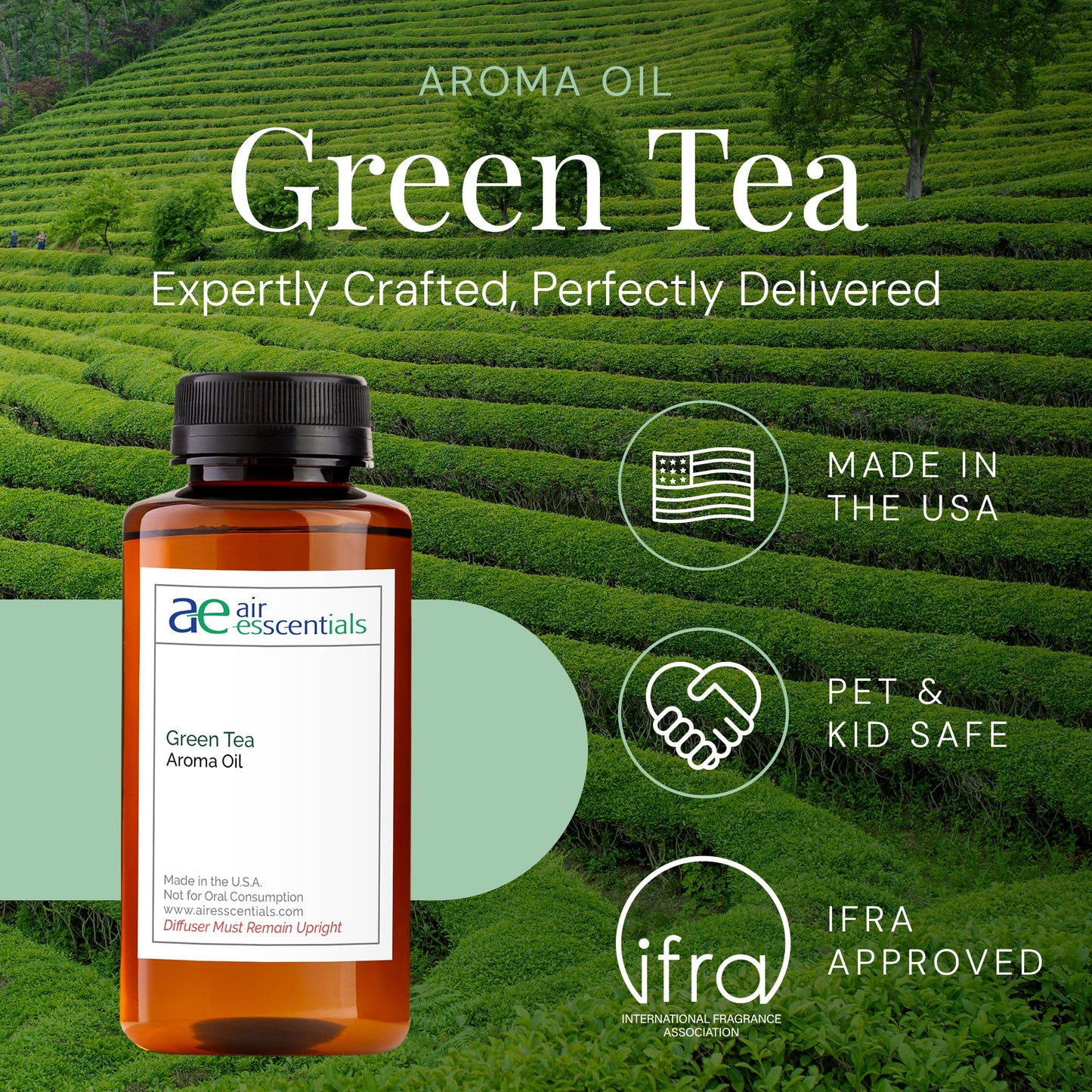 Green Tea Aroma Oil – Essential Oils Blend for Diffusers | 300 mL