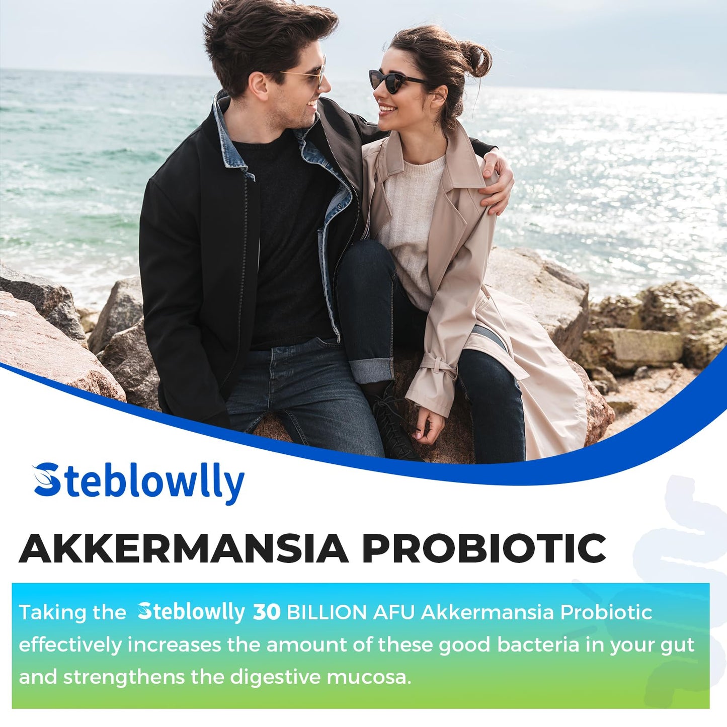 Akkermansia Probiotic with GLP-1 – 60 Capsules for Gut Health