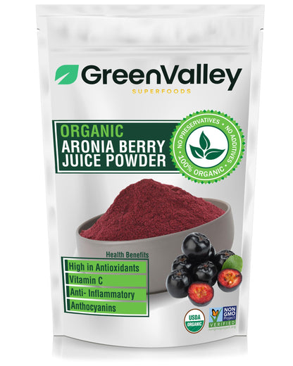 Organic Aronia Berry Juice Powder - 1 lb | Antioxidants