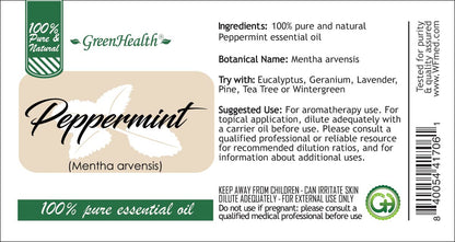 GreenHealth Peppermint Essential Oil – 2 Pack (32 oz) – 100% Pure & Uncut
