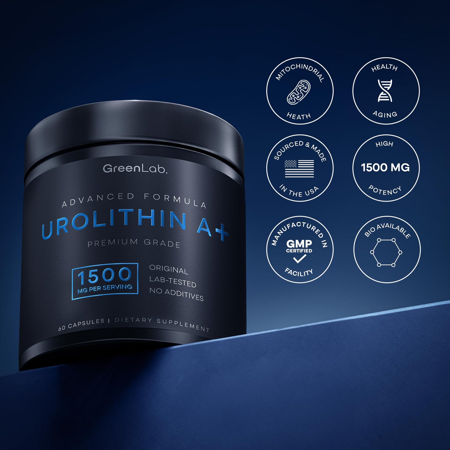 GreenLab Urolithin A+ 1500mg – Advanced Formula for Cellular Energy