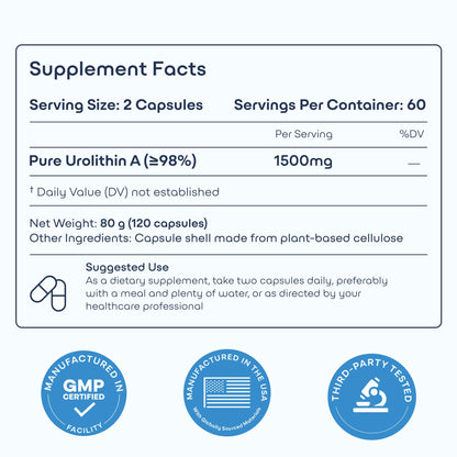 GreenLab Urolithin A+ 1500mg – Advanced Formula for Cellular Energy