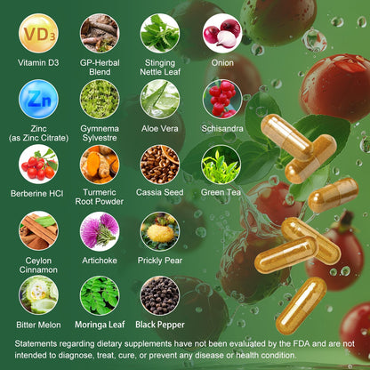 GREENPEOPLE Berberine with Cinnamon – 2 Pack, 120-Count