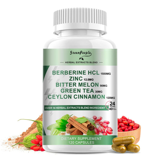 GREENPEOPLE Berberine 1500mg Liposomal - 120 Capsules | Immune Support & Energy