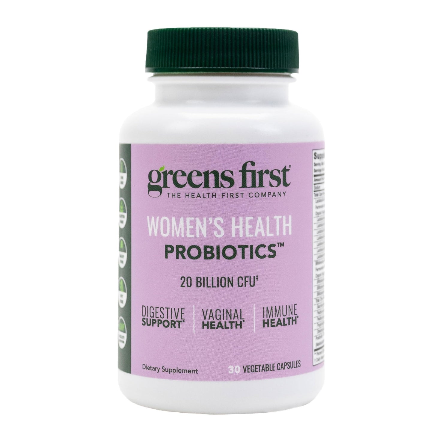 Greens First Women's Health Probiotics - 20B CFU for Digestive, Immune & Vaginal Health