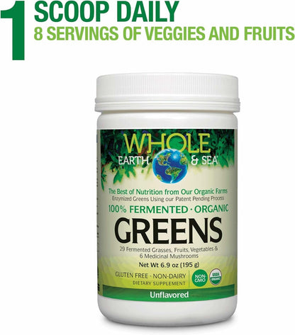 Natural Factors Organic Greens - Antioxidant Support for Immune Health | Green Drink Mix 6.9 oz