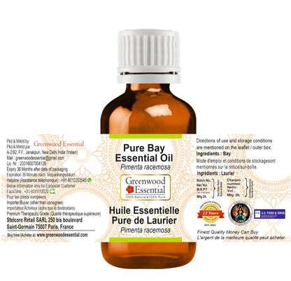 Greenwood Bay Essential Oil (Pimenta racemosa) – Pure 100ml