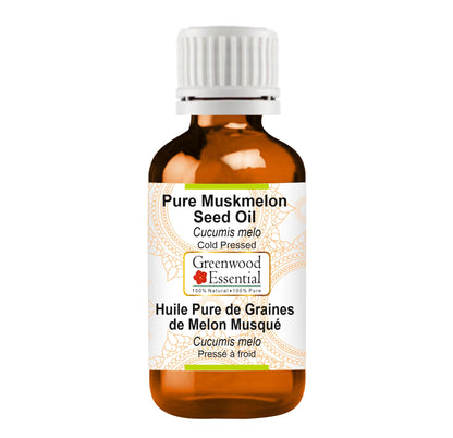 Greenwood Essential Muskmelon Seed Oil (Cucumis melo) – Cold-Pressed, Undiluted Carrier for Skin & Massage (100ml)