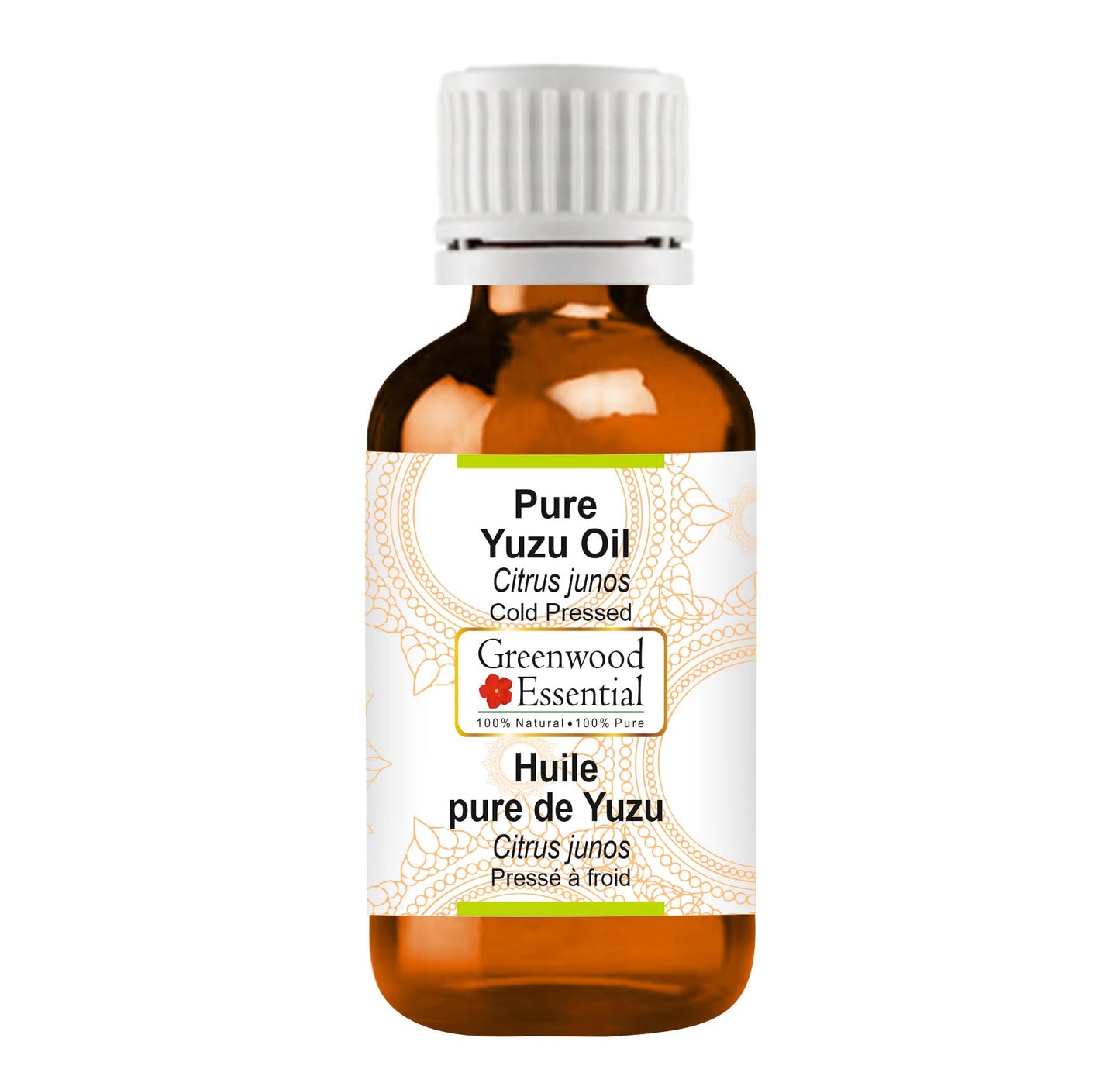Greenwood Essential Pure Yuzu Oil (Citrus junos) - Cold-Pressed 10ml (0.33 oz)