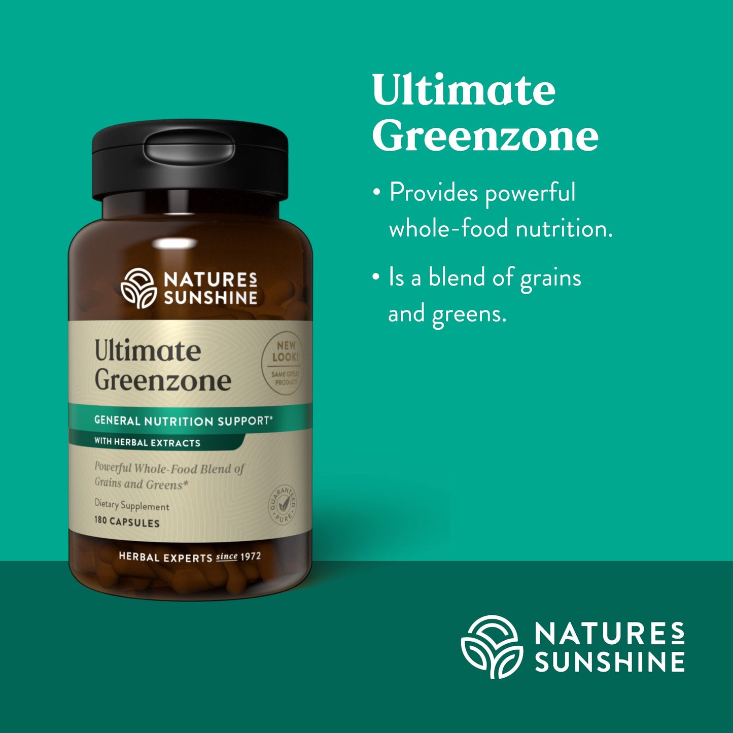 Nature's Sunshine Ultimate Greenzone - 180 Capsules | Supports Immunity, Balanced pH, Grains & Herbs