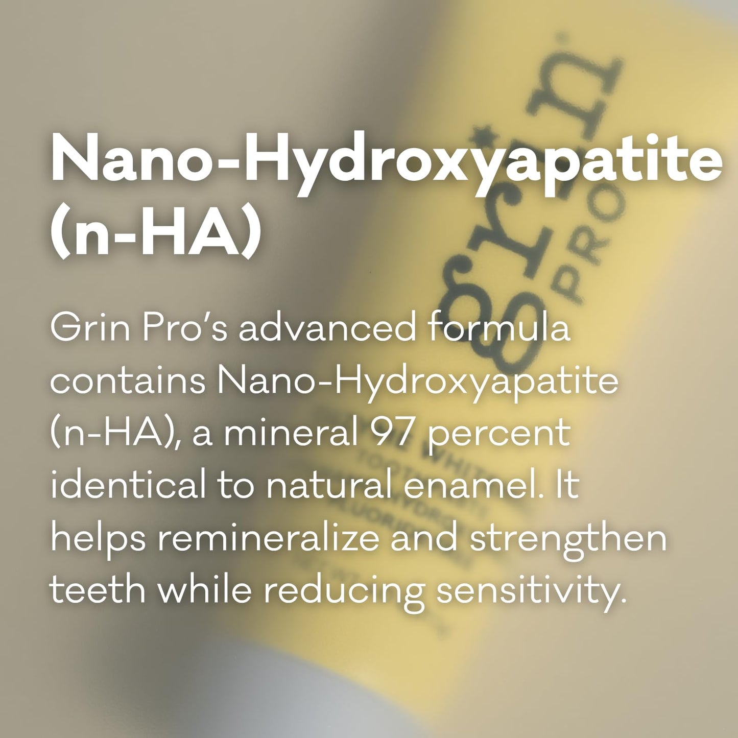 Grin Pro Enzyme Whitening Toothpaste | Nano-Hydroxyapatite, Fluoride Free, SLS Free, Peppermint – 4 oz