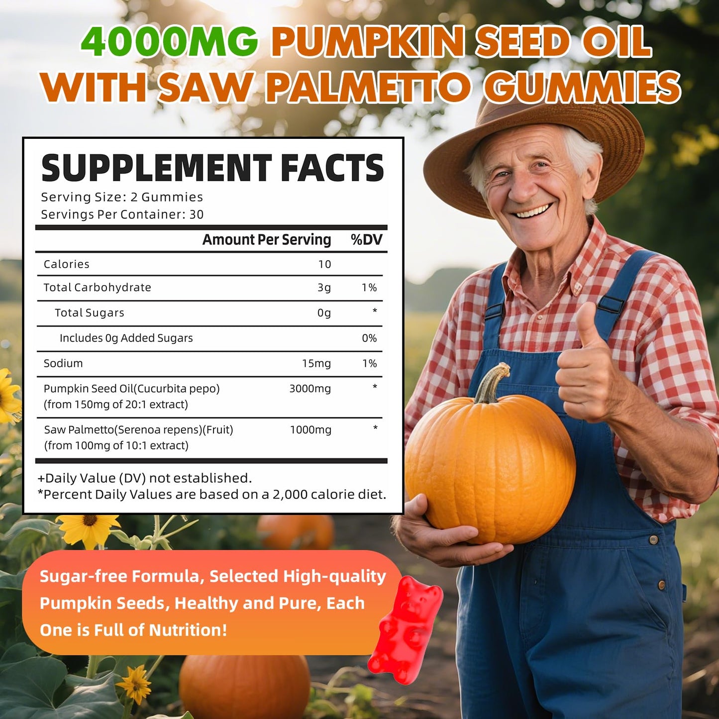 GrnLife Pumpkin Seed Oil Gummies with Saw Palmetto - 2 Pack, Raspberry, 120 Count