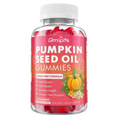 GrnLife Pumpkin Seed Oil Gummies with Saw Palmetto - 2 Pack, Raspberry, 120 Count