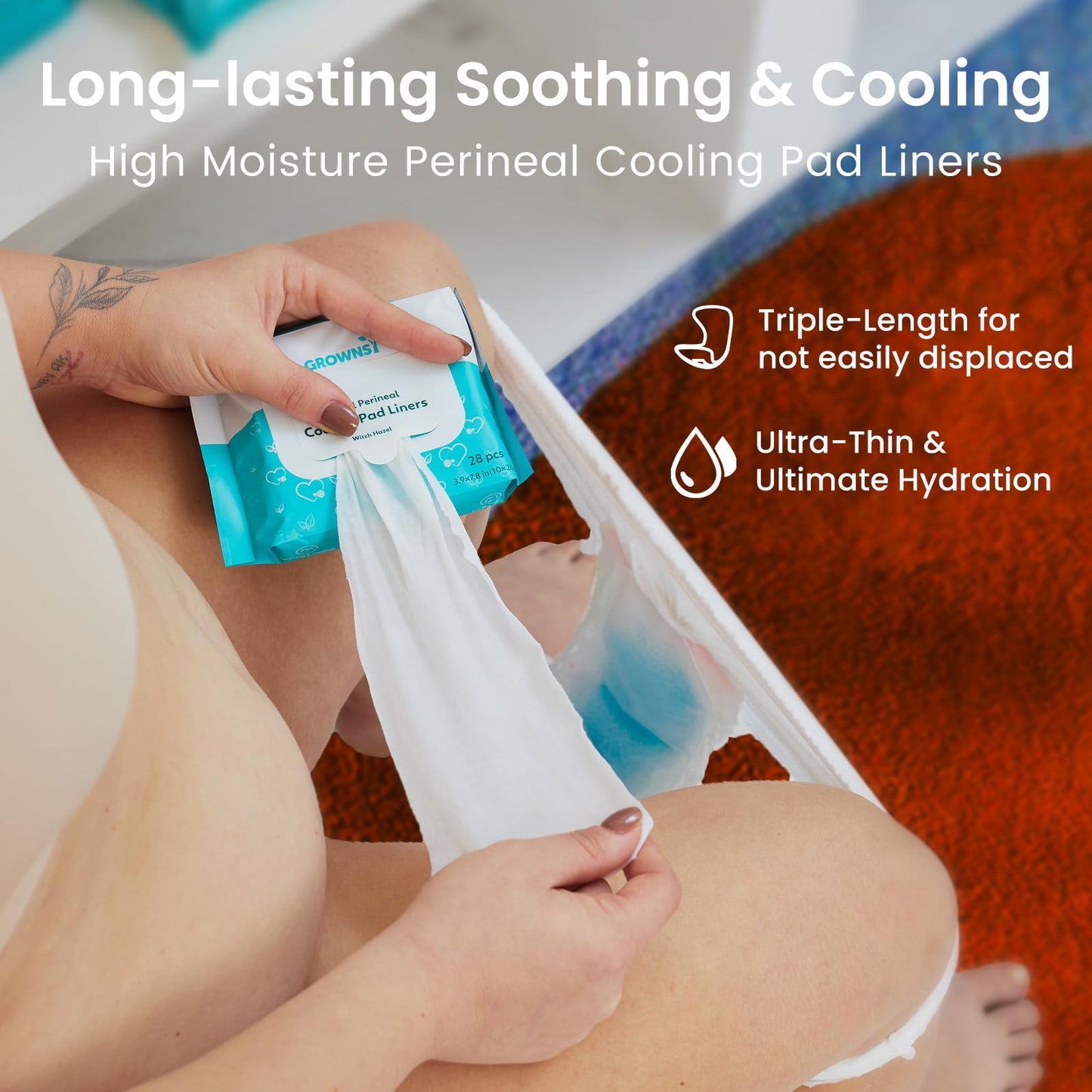 GROWNSY Postpartum Essentials Recovery Kit — 8-Piece Comfort & Care Set for New Moms