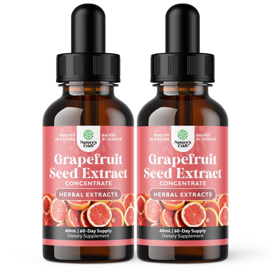 GSE Grapefruit Seed Extract Liquid – One Drop Daily, 2 Pack Bundle, 120 Days