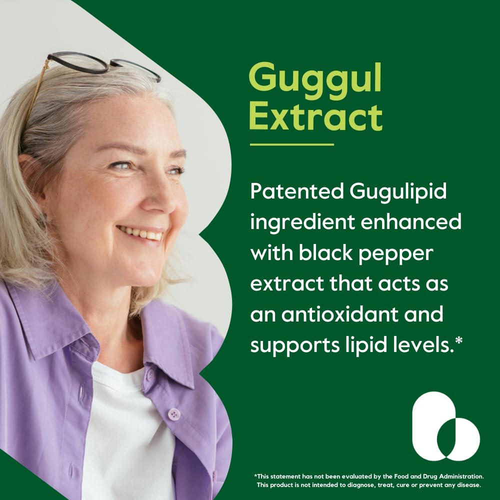 Guggul Extract 500mg (120 Vegetarian Capsules) – Clinically Studied, Patented, Bioperine Enhanced